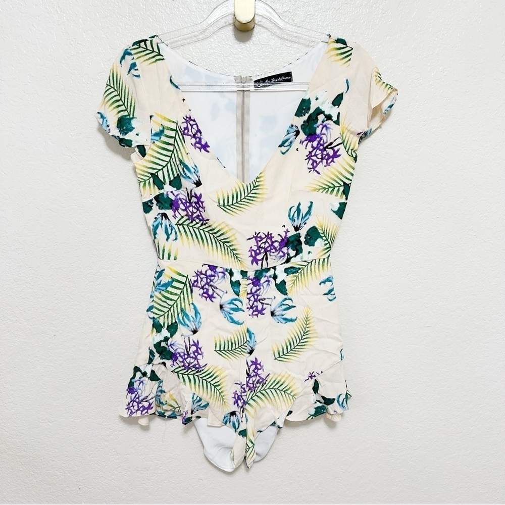 For Love & Lemons tropical floral romper Size XS - Picture 2 of 9